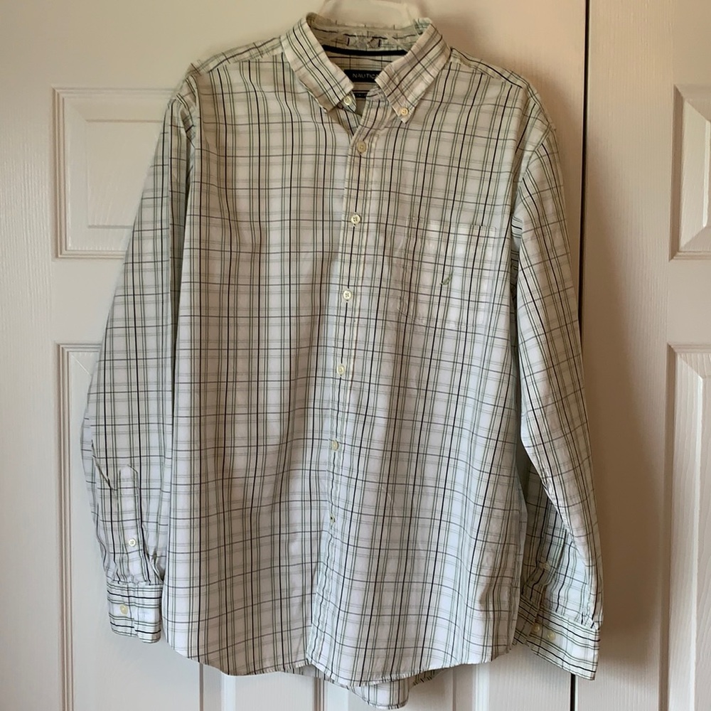 Vintage Nautical large button down shirt
